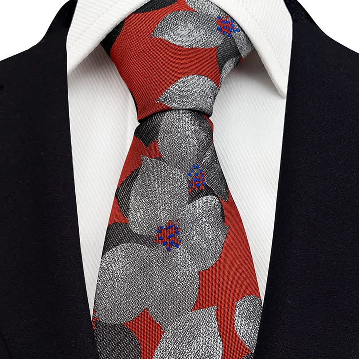 Cravatta elegante da uomo con motivo floreale a fiori grandi
