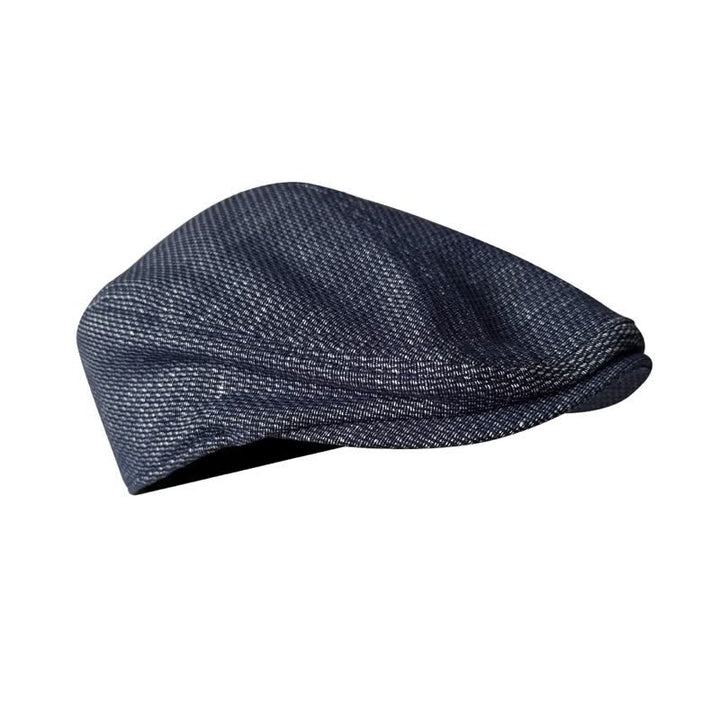 Berretto piatto in lino blu navy del pittore