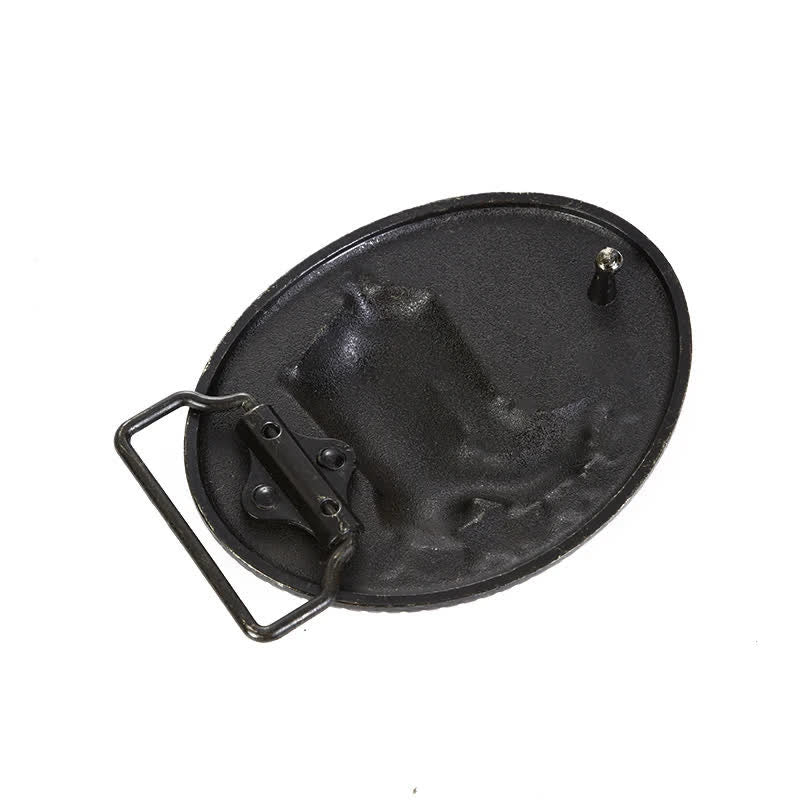 Cintura in pelle con fibbia per stivali da cowboy fai da te da uomo