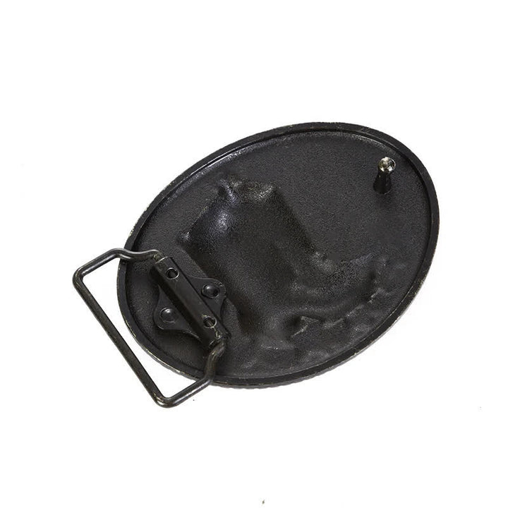 Cintura in pelle con fibbia per stivali da cowboy fai da te da uomo