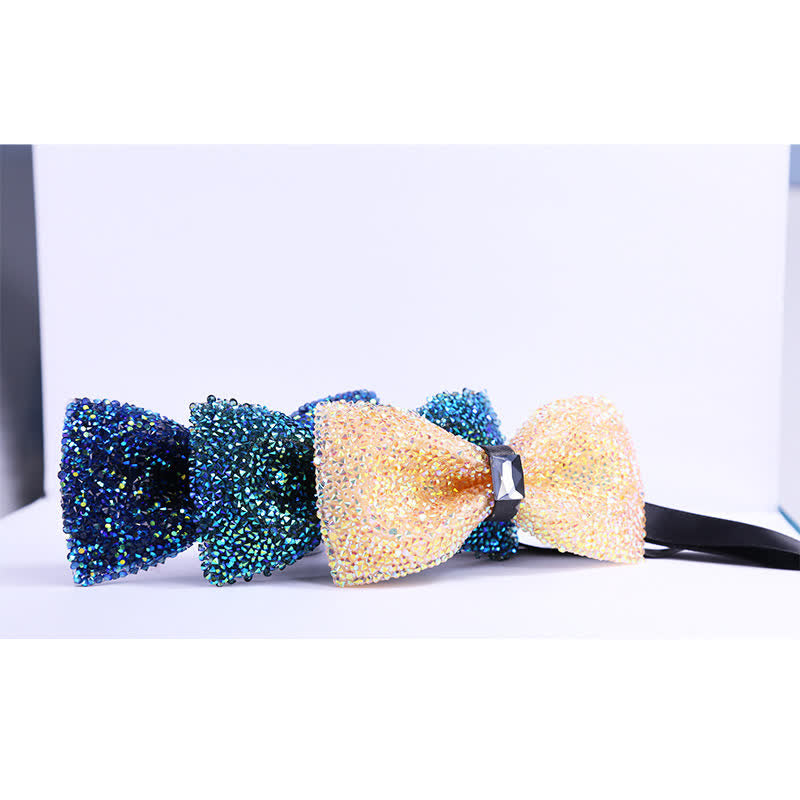 Papillon da uomo con cristalli e stelle scintillanti