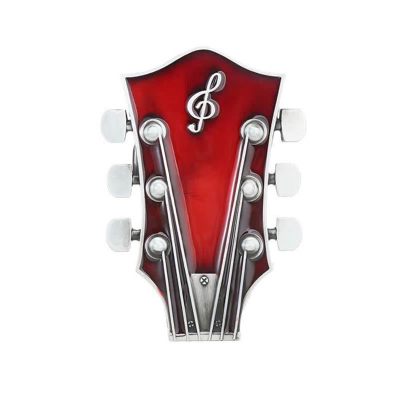 Cintura in pelle con fibbia per paletta di chitarra musicale fai da te da uomo