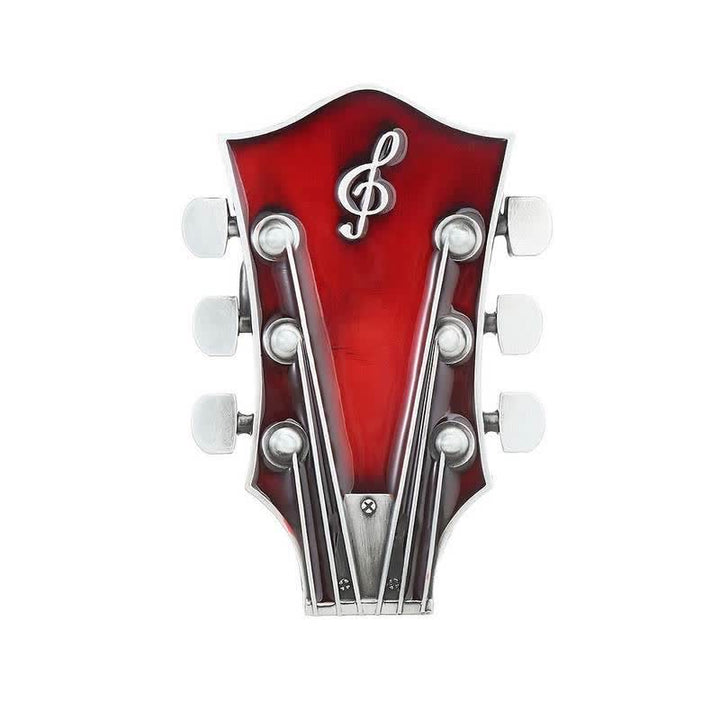 Cintura in pelle con fibbia per paletta di chitarra musicale fai da te da uomo