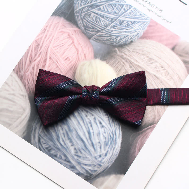 Papillon jacquard tinto in filo antico da uomo