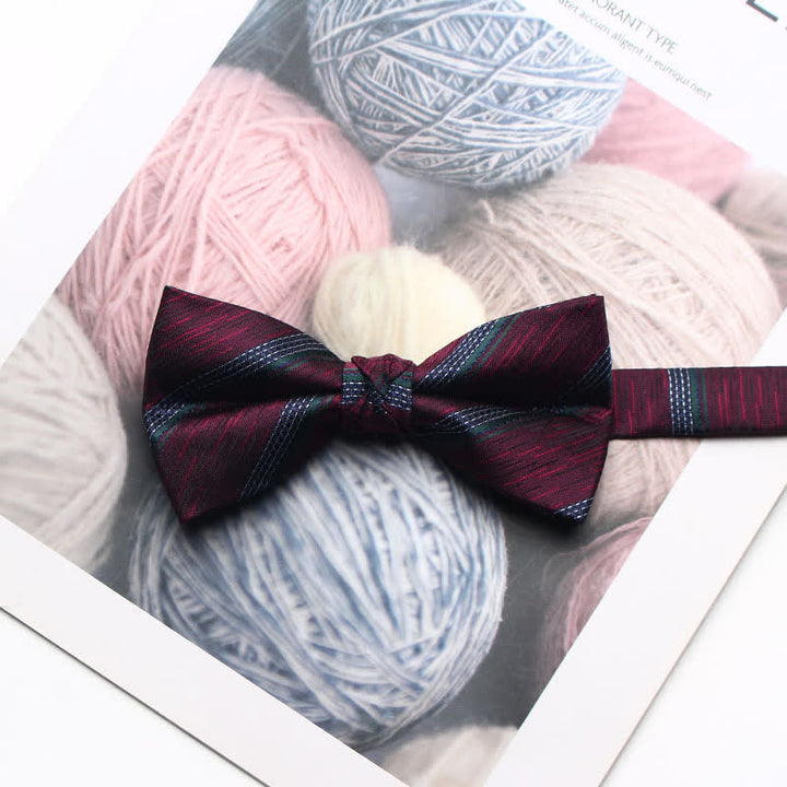 Papillon jacquard tinto in filo antico da uomo