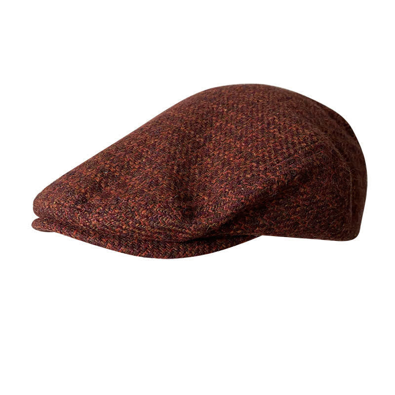 Berretto piatto in tweed a spina di pesce - Marrone - L (23 1/4"-23 5/8") - image 7