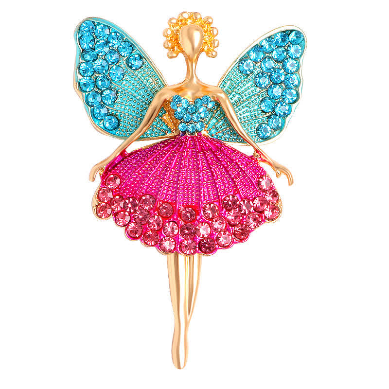 Spilla ballerina da donna con abito scintillante e delicato
