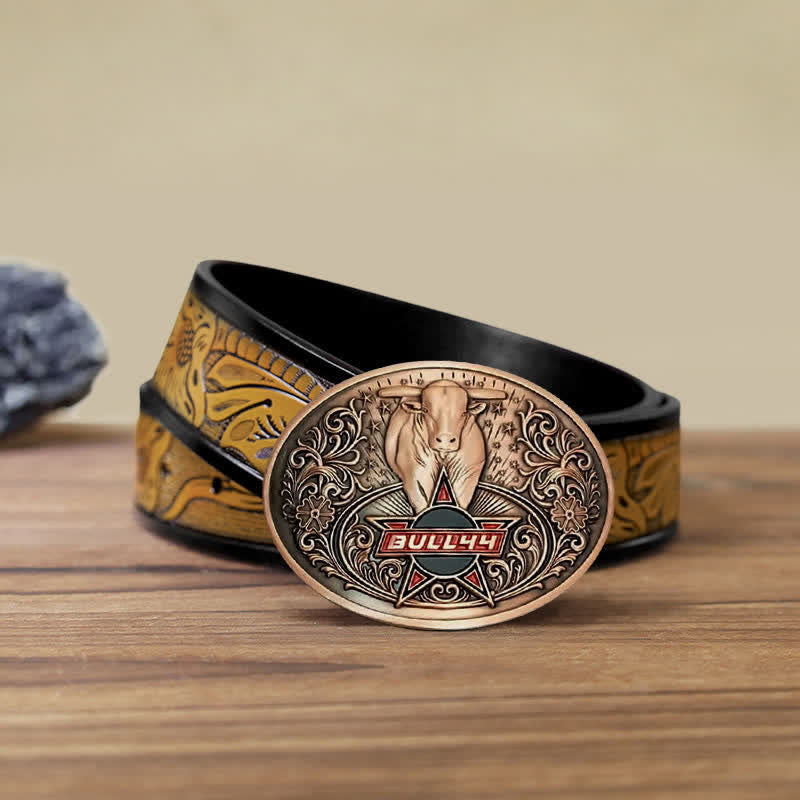 Cintura in pelle con fibbia porta birra creativa fai da te Raging Bull da uomo