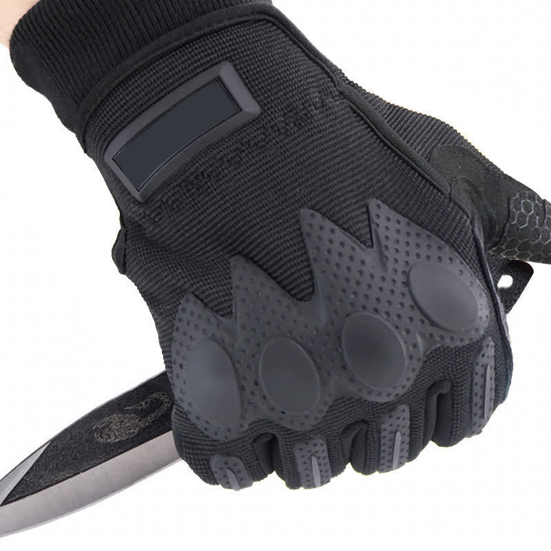 Guanti tattici neri a dita intere per l'outdoor mountaining