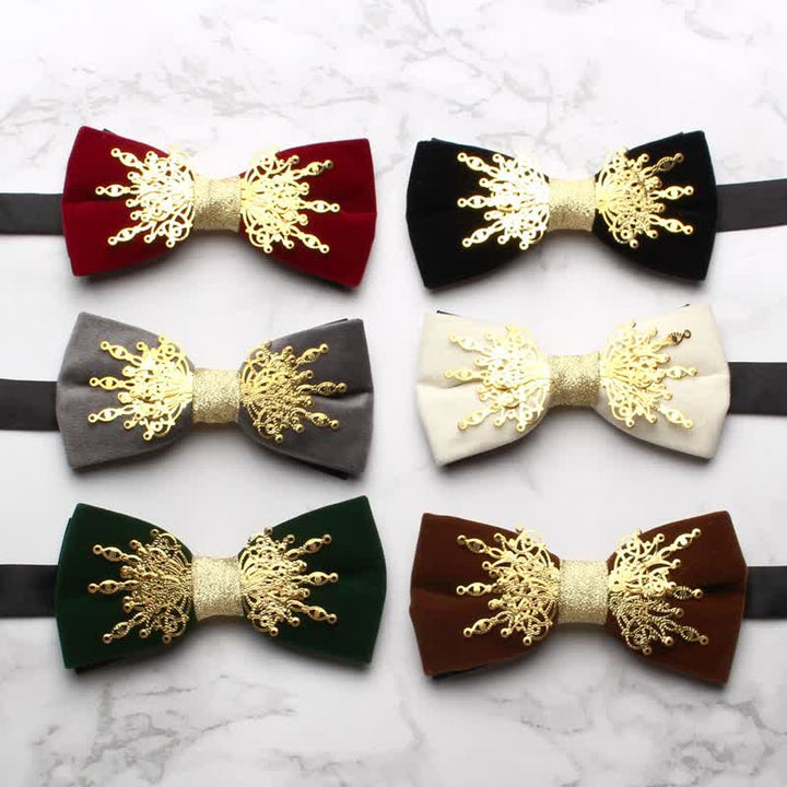 Papillon in velluto con motivo a mosaico Bling Sunburst da uomo