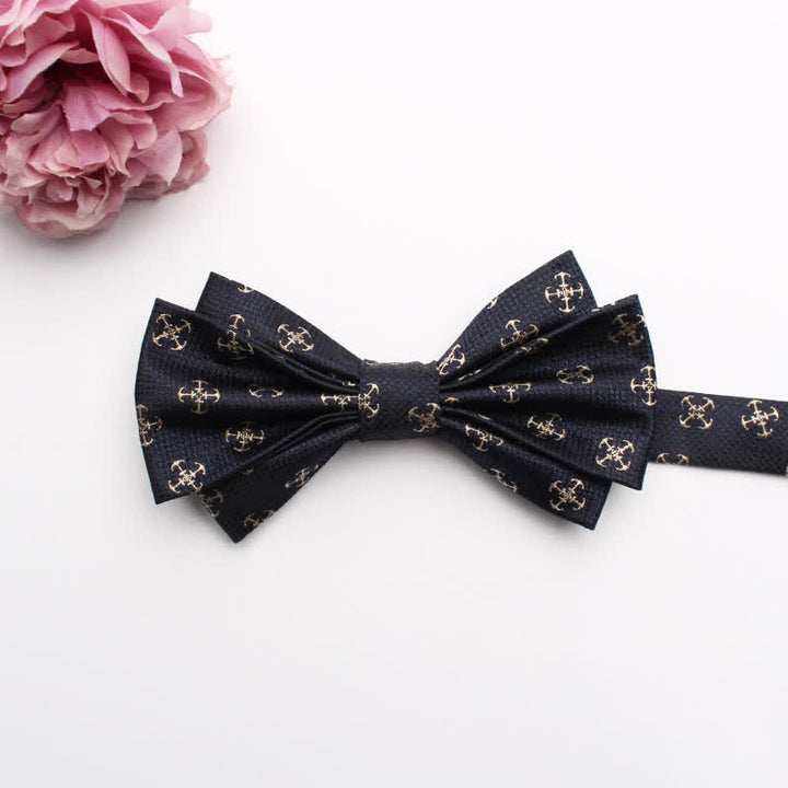 Papillon da uomo con motivo jacquard a fantasia