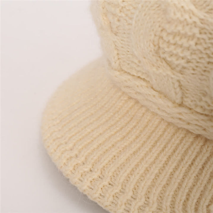 Cappello con visiera e fodera soffice e soffice da donna