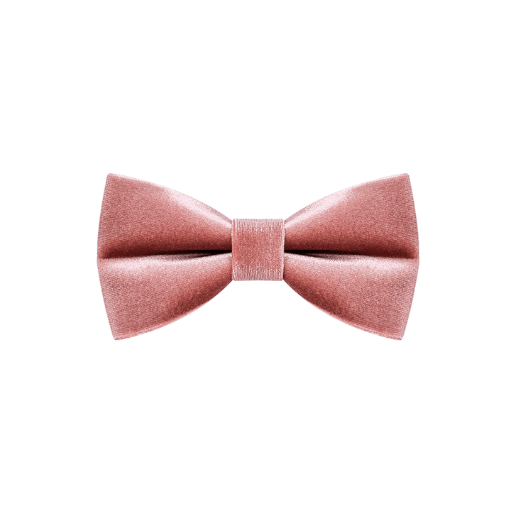 Papillon in velluto tinta unita rosa antico da uomo