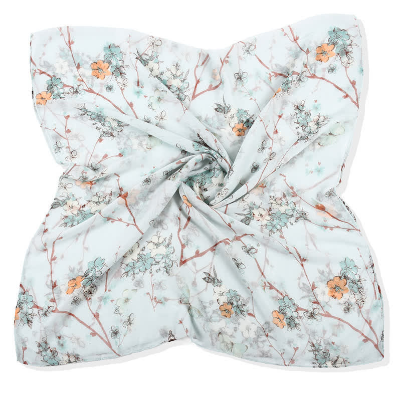 Sciarpa lunga avvolgente con motivo floreale vivace ed elegante da donna
