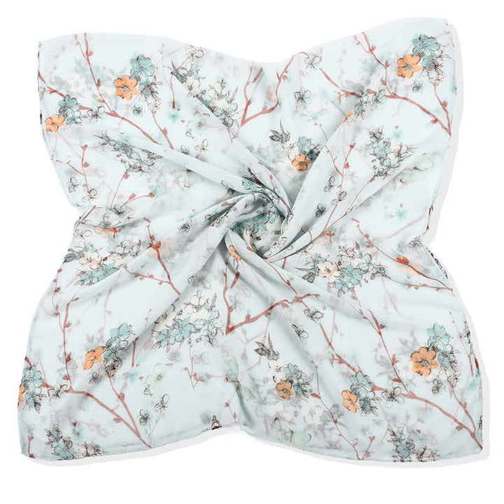 Sciarpa lunga avvolgente con motivo floreale vivace ed elegante da donna
