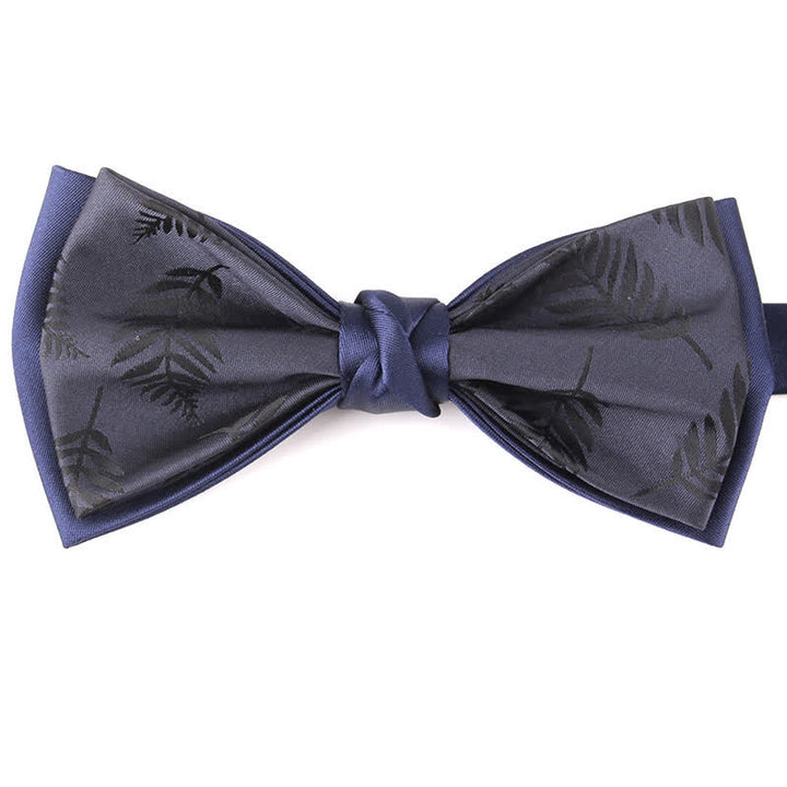 Papillon elegante da uomo con motivo floreale botanico - Blu #6 - image 18