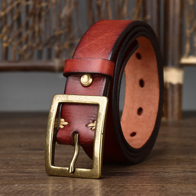 Cintura vintage da uomo con effetto invecchiato e rughe
