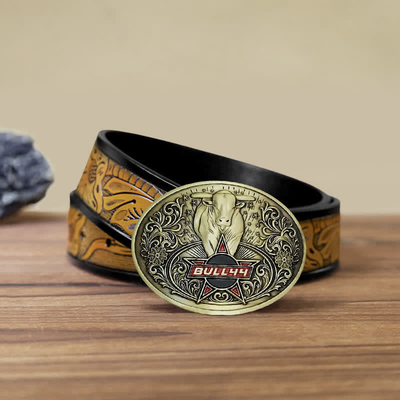 Cintura in pelle con fibbia porta birra creativa fai da te Raging Bull da uomo