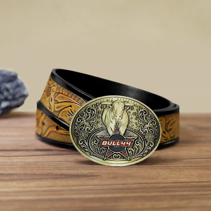 Cintura in pelle con fibbia porta birra creativa fai da te Raging Bull da uomo