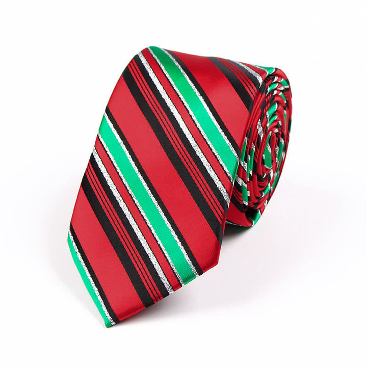 Cravatta da uomo con elemento natalizio Santa Vibe