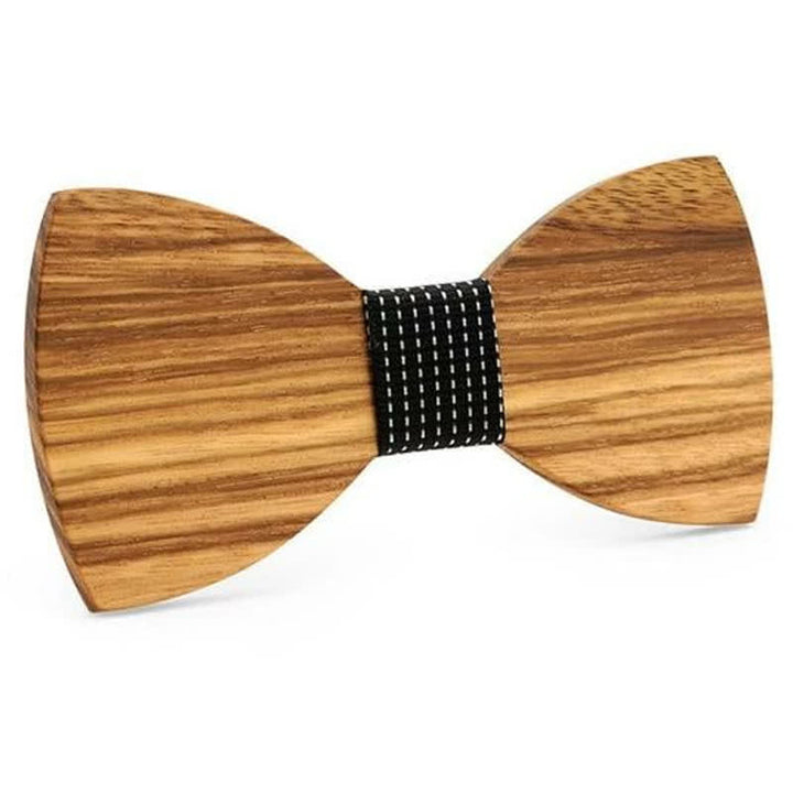 Papillon in legno con venature naturali da uomo - Punteggiato - image 6