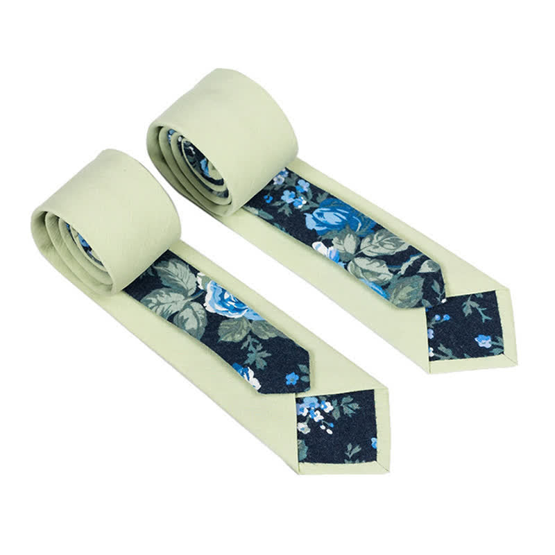 Cravatta da uomo con motivo patchwork floreale a quadri