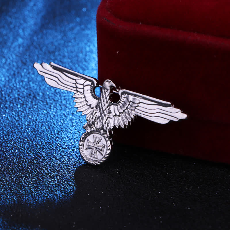 Spilla con croce militare aquila da uomo