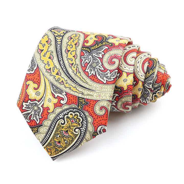 Cravatta Paisley da uomo - Rosso - image 6