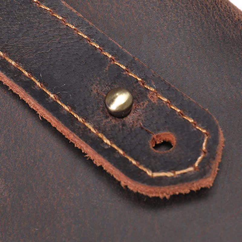 Borsa a tracolla in pelle Crazy Horse minimalista per telefono - image 10