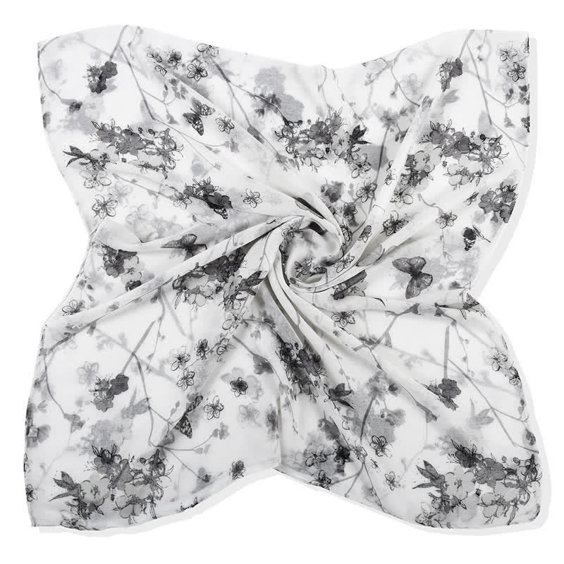 Sciarpa lunga avvolgente con motivo floreale vivace ed elegante da donna