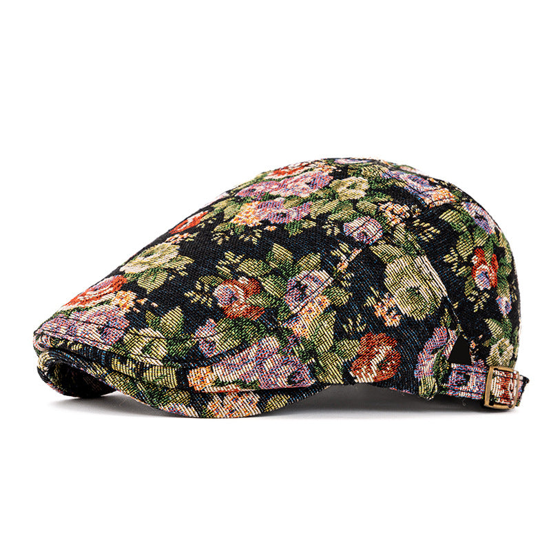 Cappello basco vintage a quadri con bordo spezzato per autunno e inverno - Blu navy - Regolabile (22"-24") - image 14