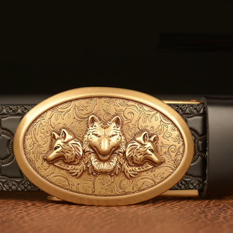Cintura in pelle da uomo Legend Of Hungry Wolves