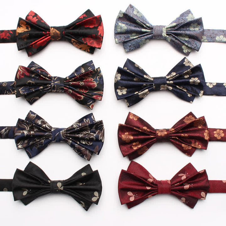 Papillon da uomo con motivo jacquard a fantasia