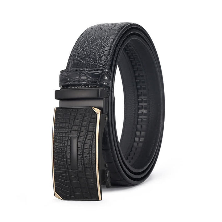 Cintura in pelle di coccodrillo di lusso da uomo