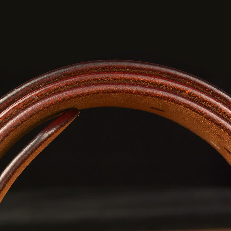Cintura decorativa in pelle floreale retrò da donna