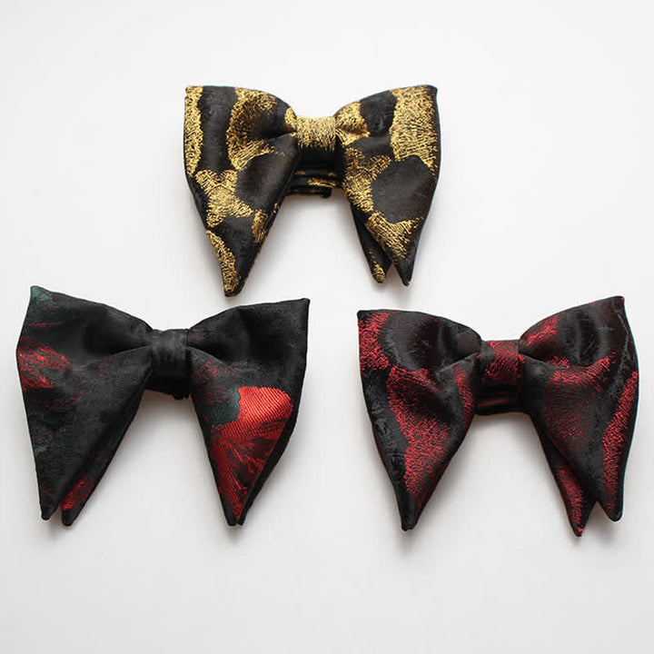 Papillon a punta oversize con motivo floreale astratto da uomo