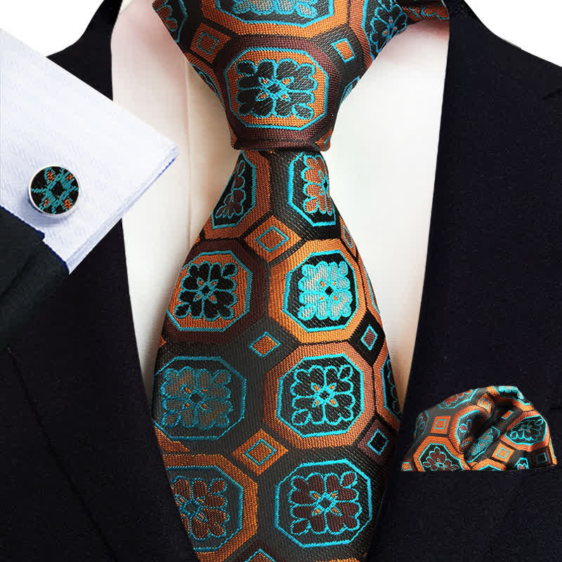 Set di 3 cravatte classiche da uomo con motivo Paisley floreale 