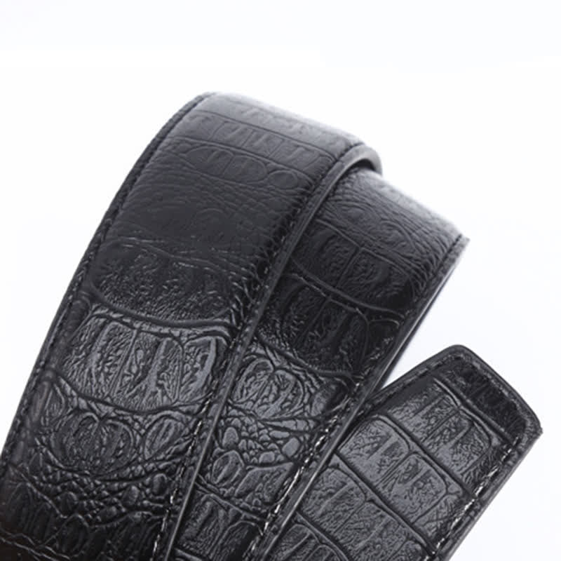Cintura in pelle di coccodrillo di lusso da uomo