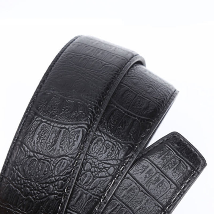 Cintura in pelle di coccodrillo di lusso da uomo