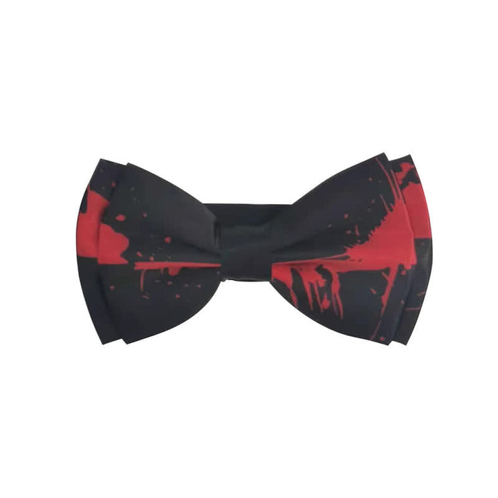 Papillon da uomo con teschio macchiato di sangue per Halloween