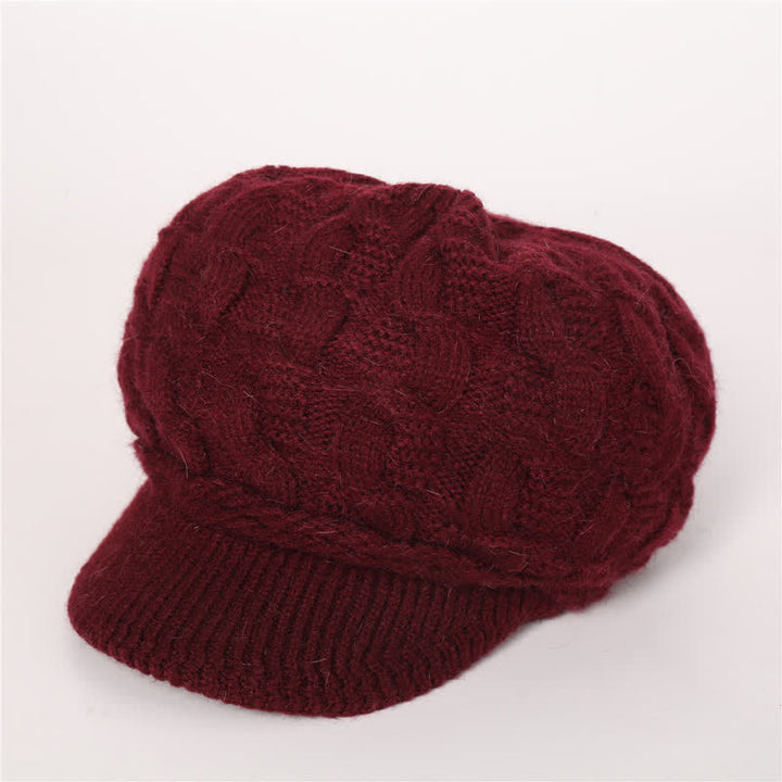 Cappello con visiera e fodera soffice e soffice da donna