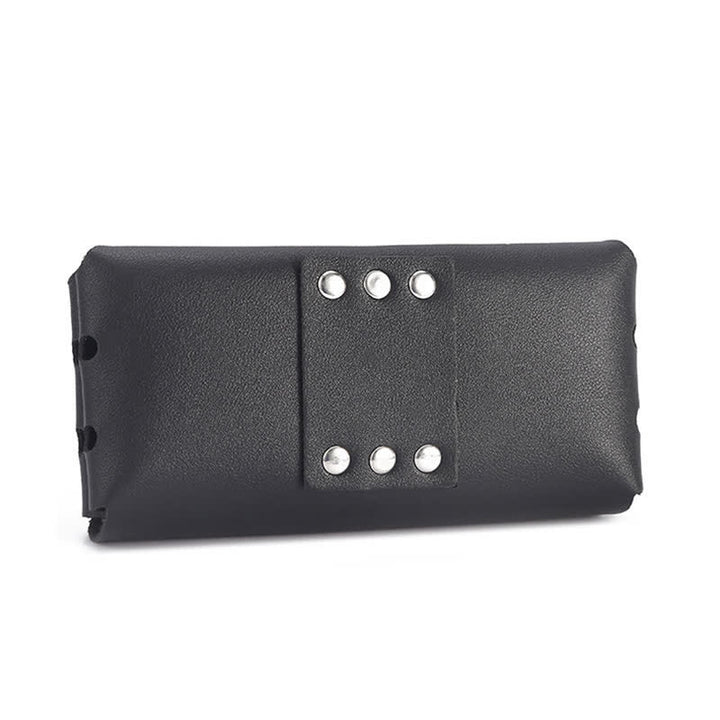 Borsa da cintura in pelle universale per telefono con bottone decorativo a rivetto