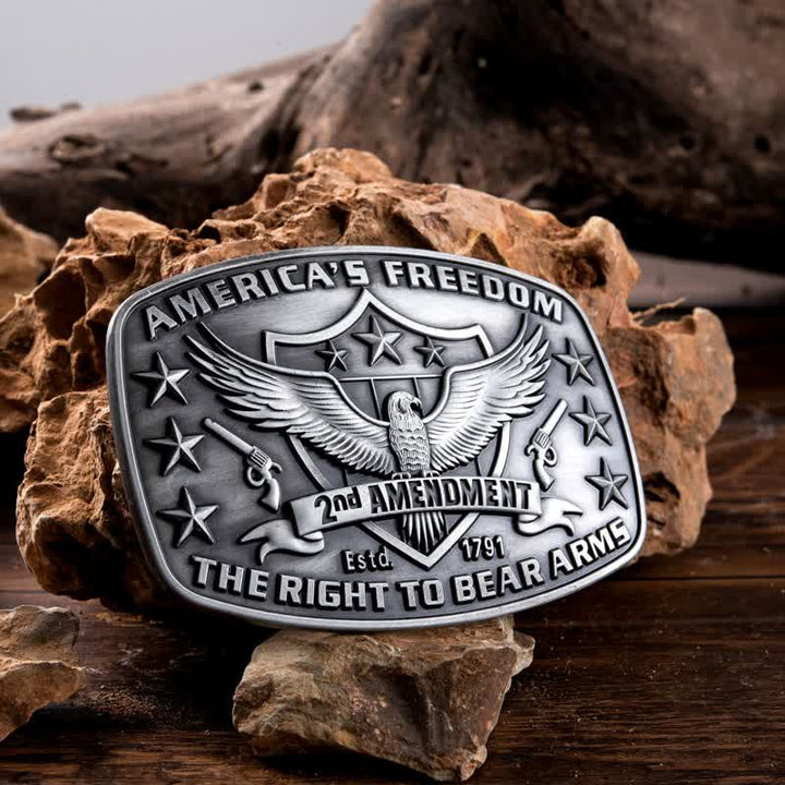 Cintura in pelle con fibbia America's Freedom Eagle fai da te da uomo