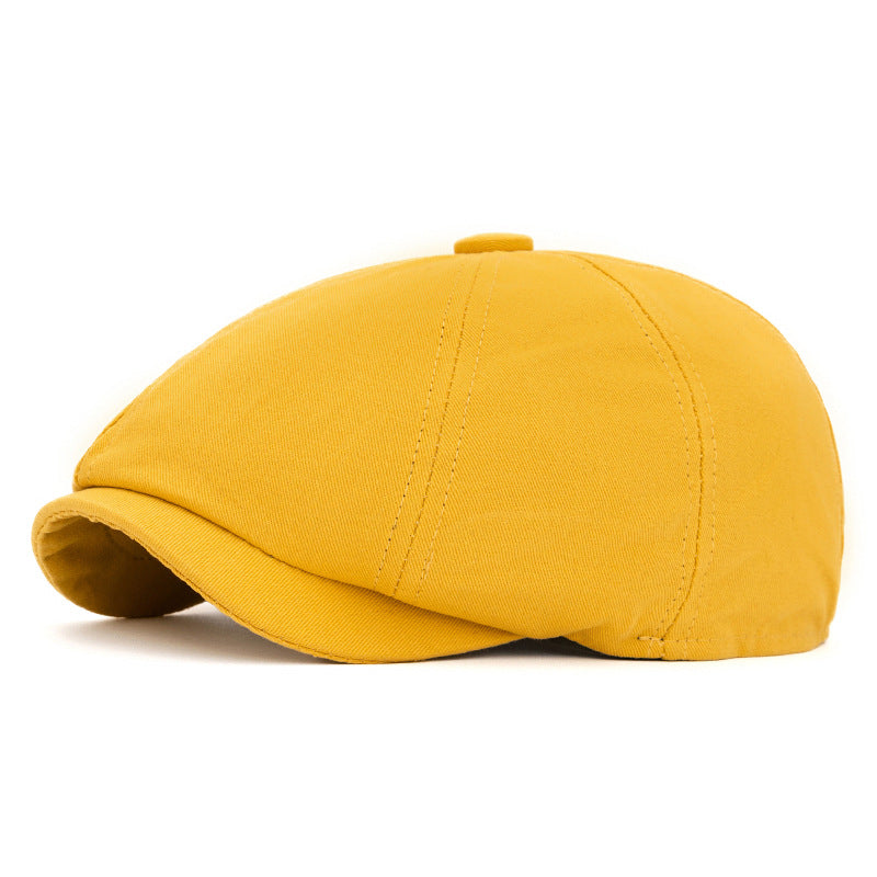 Cappello basco ottagonale retrò britannico primaverile ed estivo - Giallo - Regolabile (22 1/2"-24") - image 12