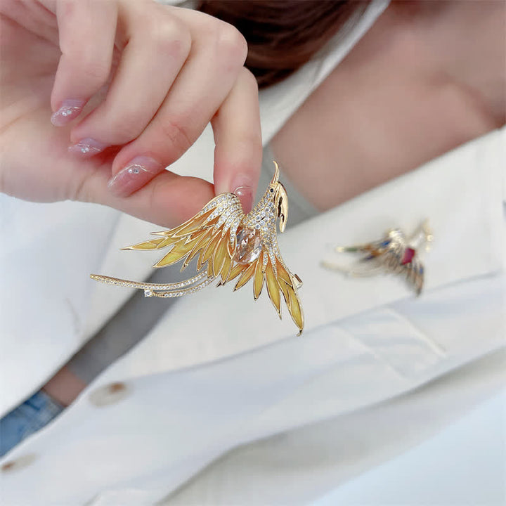 Spilla vintage da donna a forma di uccello fenice