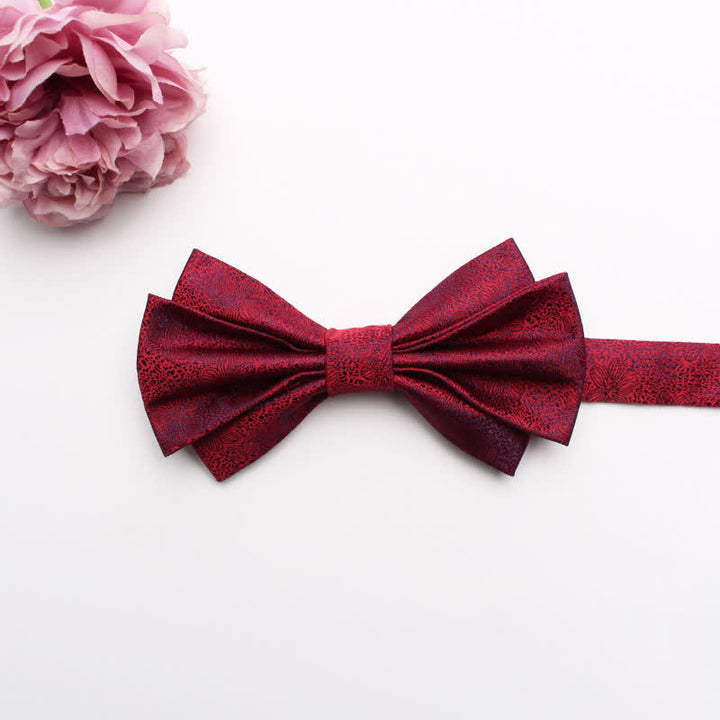 Papillon da uomo con motivo jacquard a fantasia