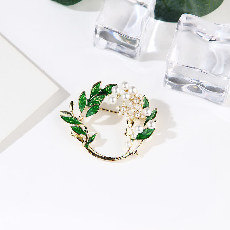 Spilla da donna con ghirlanda di fiori di gardenia