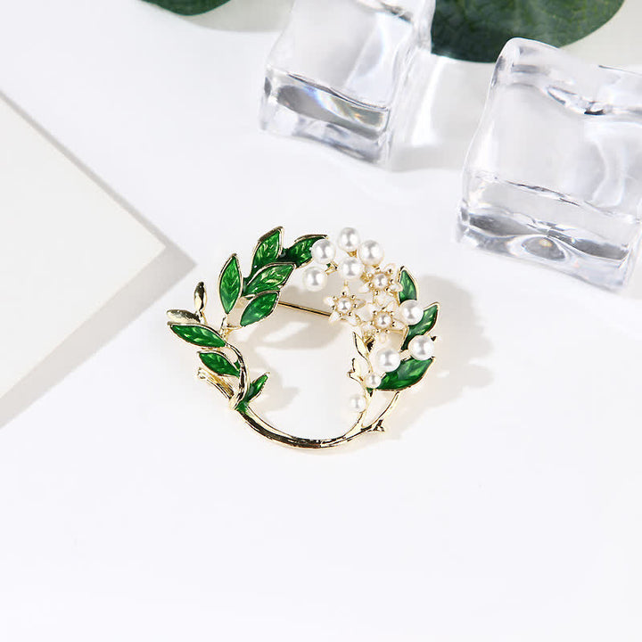 Spilla da donna con ghirlanda di fiori di gardenia