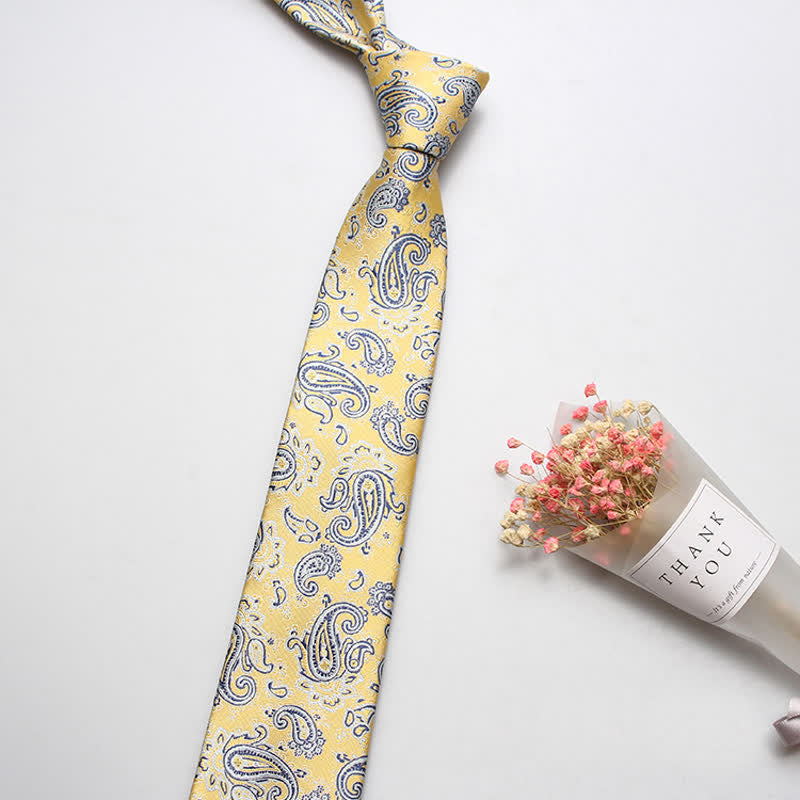 Cravatta casual di lusso da uomo con motivo Paisley audace