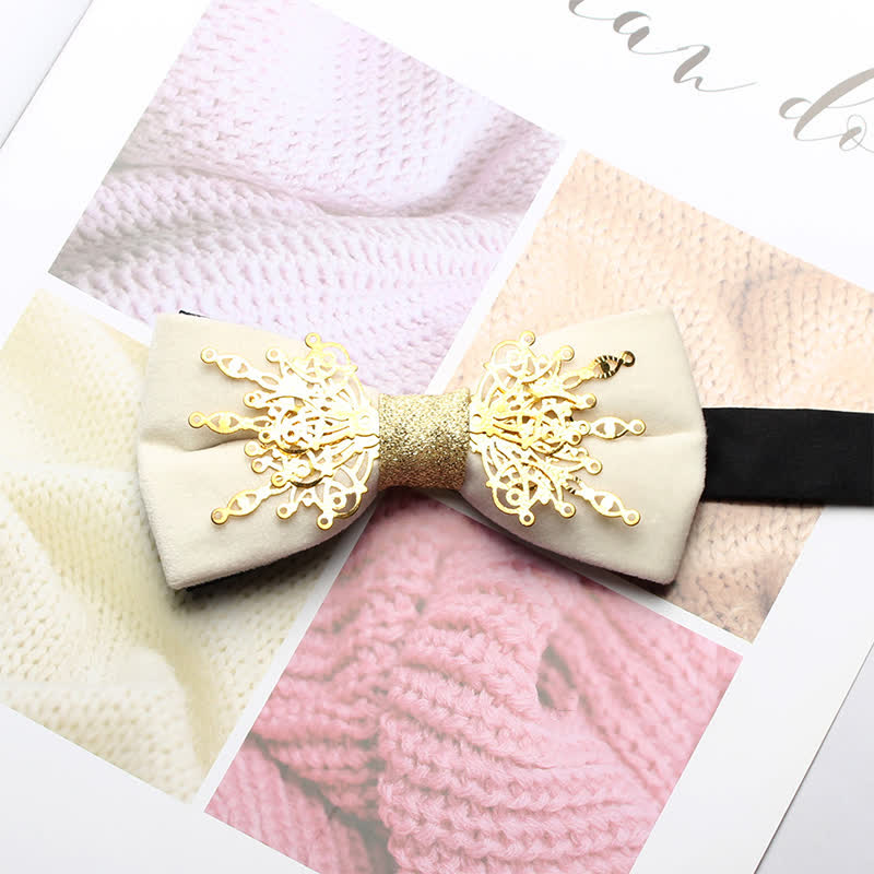 Papillon in velluto con motivo a mosaico Bling Sunburst da uomo
